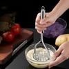 Kitchen Gadget Mud Press Masher Puree Juice Maker Stainless Steel Potatoes Crusher Pusher Fruit Tools