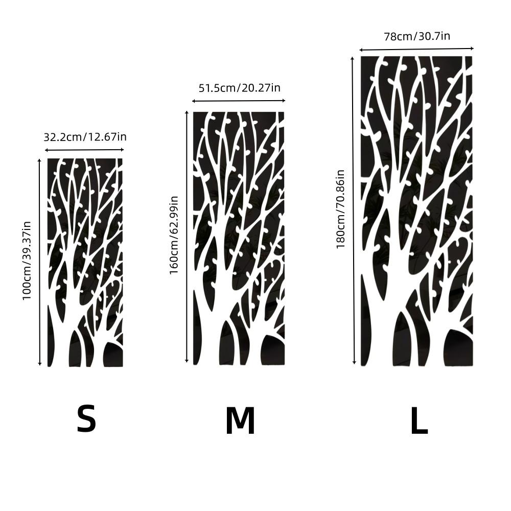 DIY Wall Sticker Mirror Tree Decals Self-adhesive Acrylic Art Wall Tile Sticker Decor 3D Wall Stickers TV Background Decoration