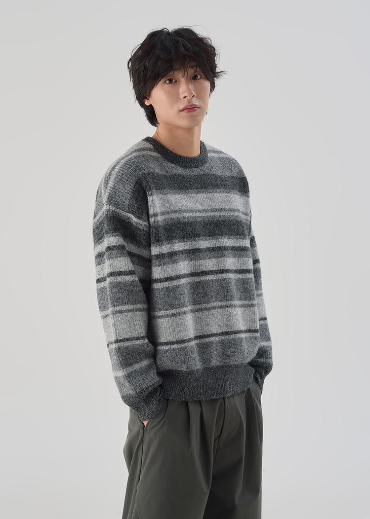 Ousa Wool Striped Round Knit