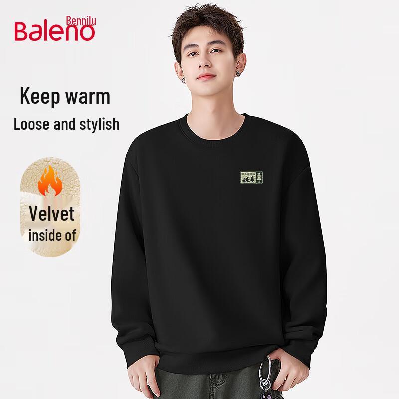 Baleno Men's Heavyweight Fleece-Lined Crew Neck Sweatshirt