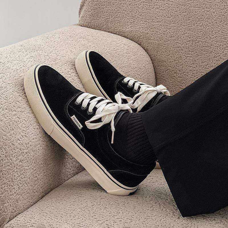 Fashion Red Retro Vulcanized Men's Shoes Comfortable Low Cut Canvas Shoes Fashionable Casual Sports Designer Breathable Flat Shoes