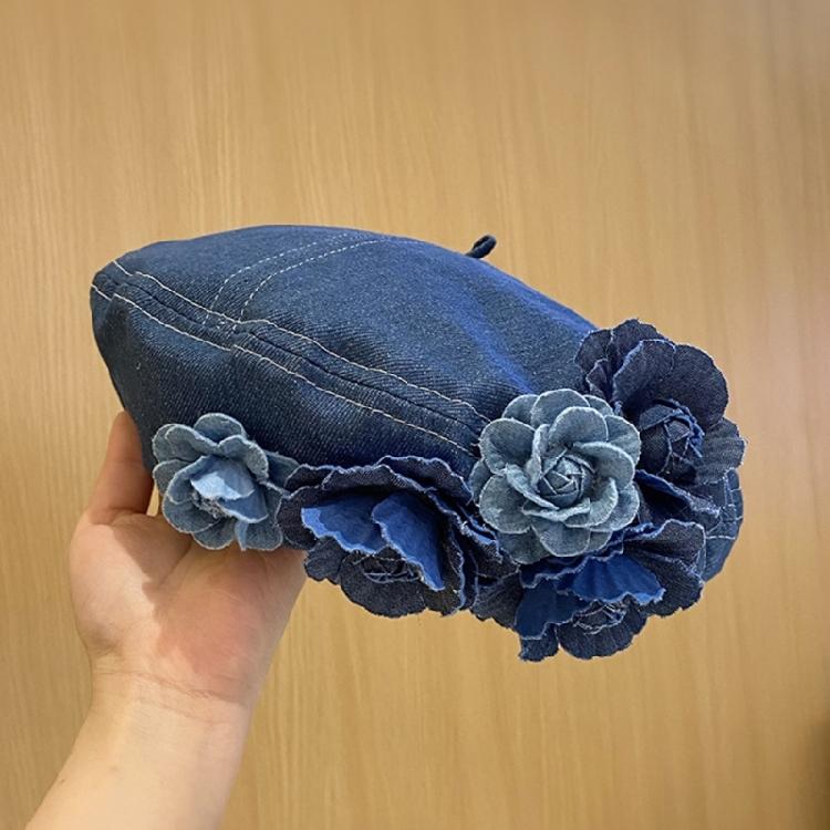 Novelty Stylish Cabbie Hat for Men Women Hat Denims Vintage Cabbie Caps Unisex Headwear Autumn Winter Hat for Daily Wear