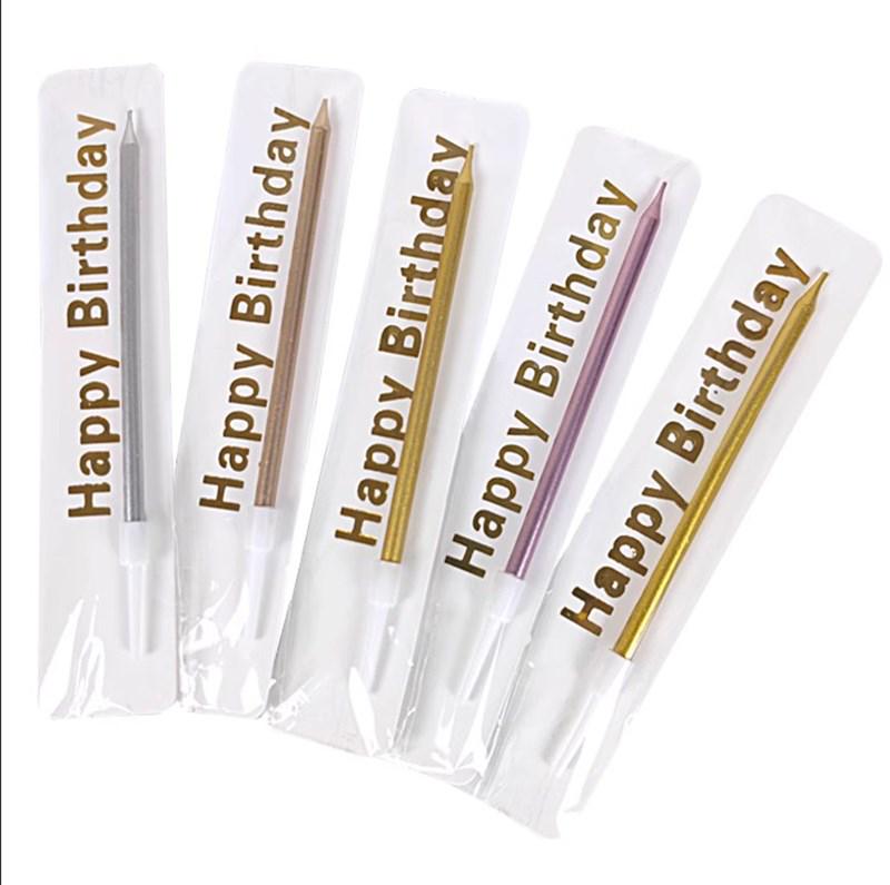 Gold-Plated Number Candle Set (50 Pieces) - Free Shipping, One-Year-Old Birthday Cake Decorations