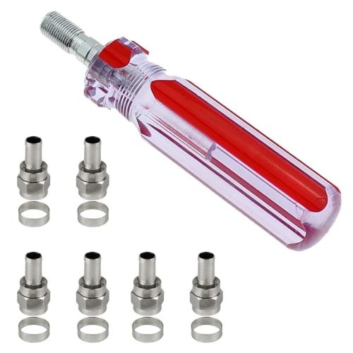 YFFSFDC 3C, 4C, and 5C Compatible F-Type Connector Screwdriver Set (6 Pieces) + Screwdriver, F-Type Connector Installation Screwdriver for F-Type Term