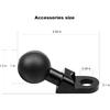 Motorcycle Phone Mount Adapter with 1” Ball, Rear View Mirror Mount for Secure Phone Holding, Compatible with RAM Mount & 1 Inch Ball Socket