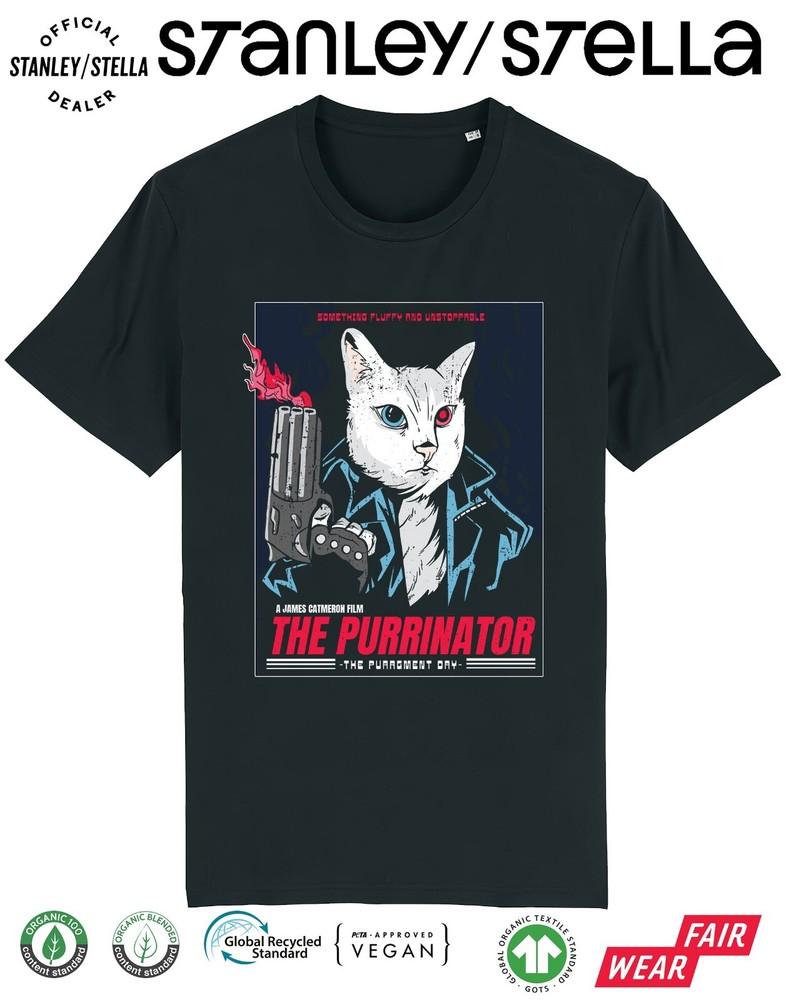 

The Purrinator Funny Cat T-Shirt Mens Pet Gift / Terminator Style 3XL