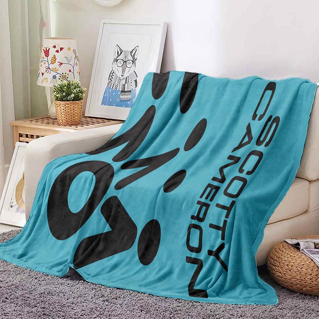 VIKAMA Scotty Camerons Microfiber Printed Blanket Ultra-Soft Short Pile Anti-Hooking Playroom Living Room Blanket