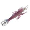 5pcs Luminous Shrimp Squid Jig Hooks PVC Shrimp Squid Bait Cuttlefish Octopus Fishing Lures 5pcs