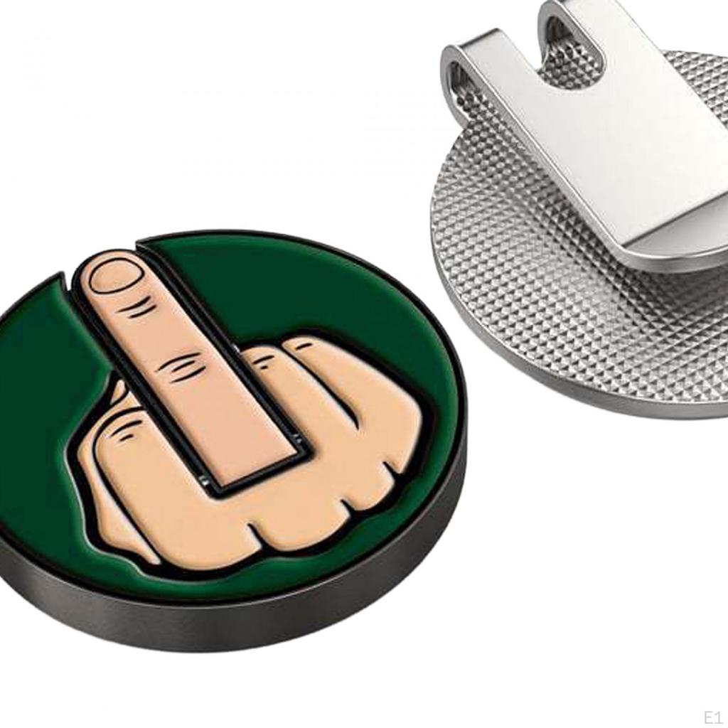 Funny Middle Finger Theme Golf Ball Marker Men Women Diameter 2.5cm Premium