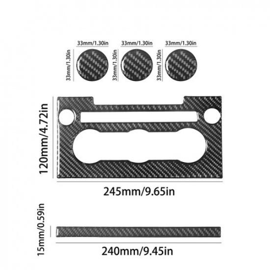 5Pcs Carbon Fiber Interior Climate Control Cover Trim For Land Rover Range Rover