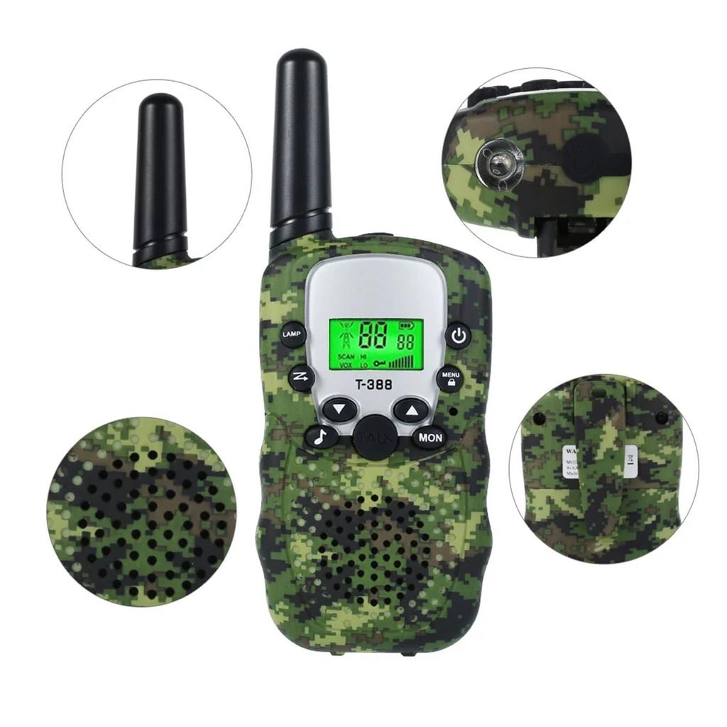 Kids Walkie Talkie 2 Way Radio Upgraded Camouflage Toys For Kids Indoor Outdoor Activities