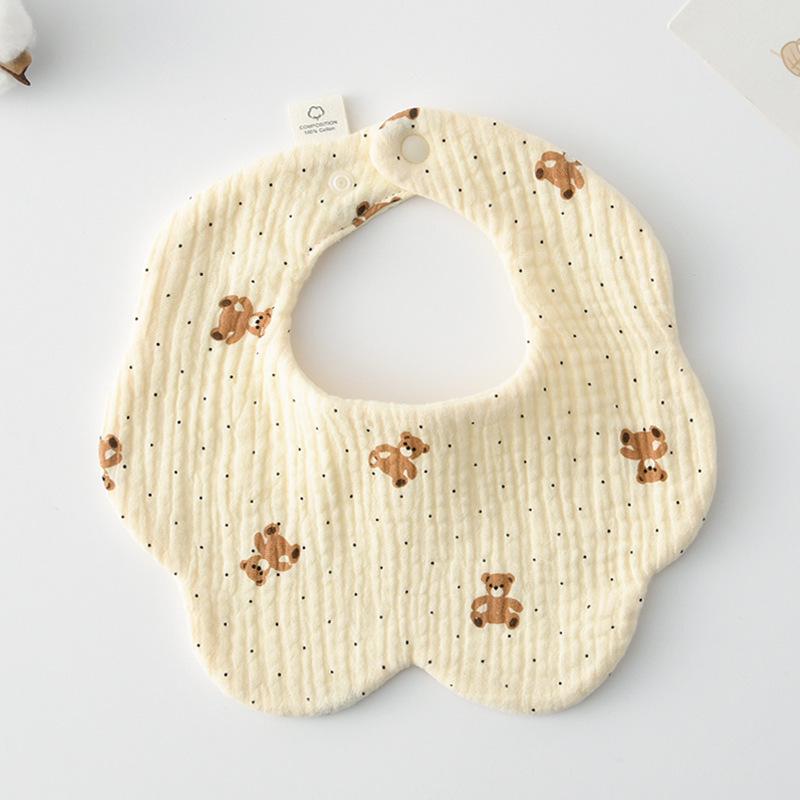 360-Degree Pure Cotton Petal Baby Drool Bib
