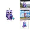 Acrylic Flat Surface Owl Car Decor Mirror Pendant For Auto Interior Decoration