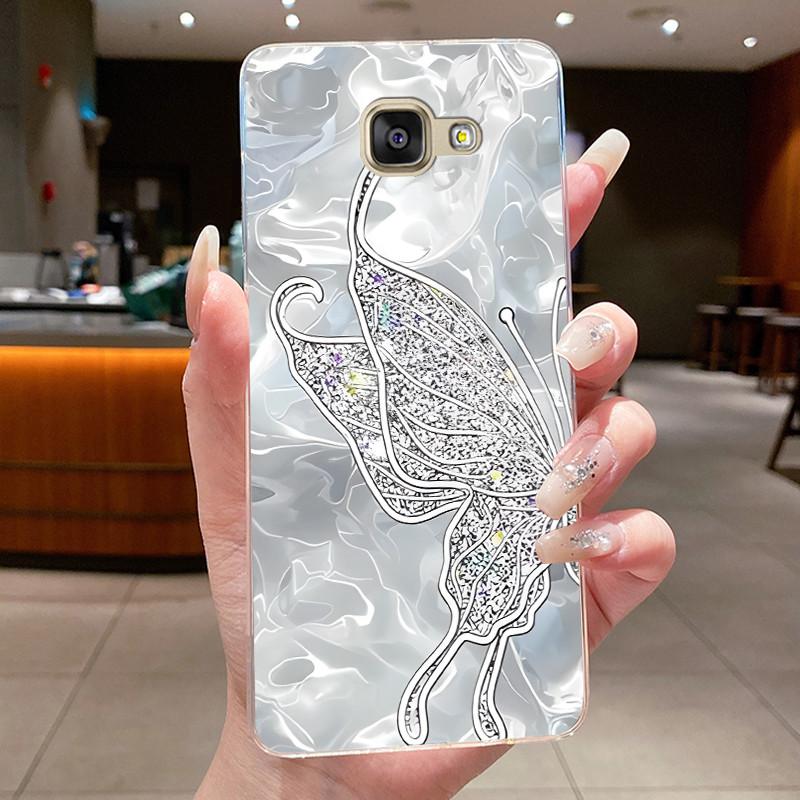 For Samsung Galaxy A5 2016 A3 2016 A7 2017 Case Flower Butterfly Soft Silicone Clear TPU Cover For Samsung A3 A5 2017 Cases Capa