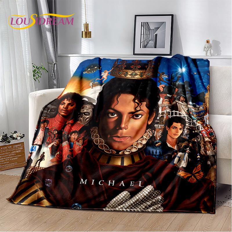 MJ Michael Jackson King of Pop 3D Soft Plush Blanket,Flannel Blanket Throw Blanket for Living Room Bedroom Bed Sofa Picnic Kids