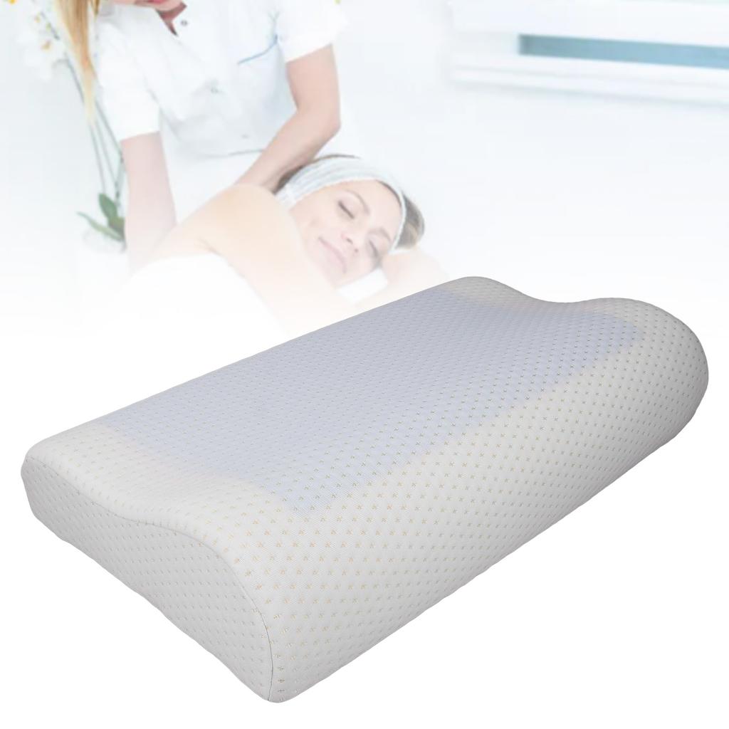 Memory Foam Pillow Wavy Design Cooling Gel Supportive Neck Sleeping Pillow for Home and Beauty Salon