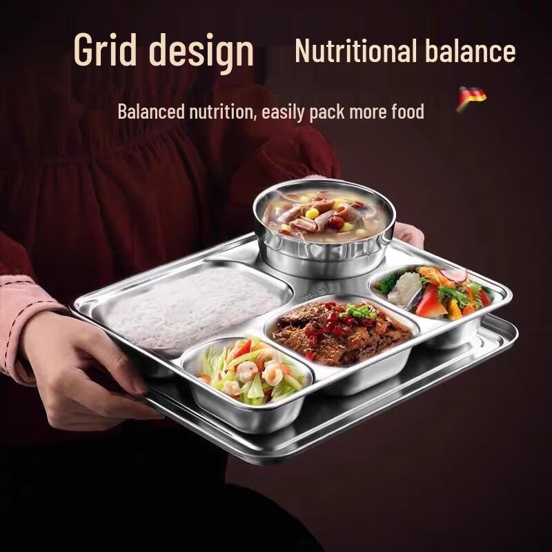 316 Stainless Steel Divided Meal Tray