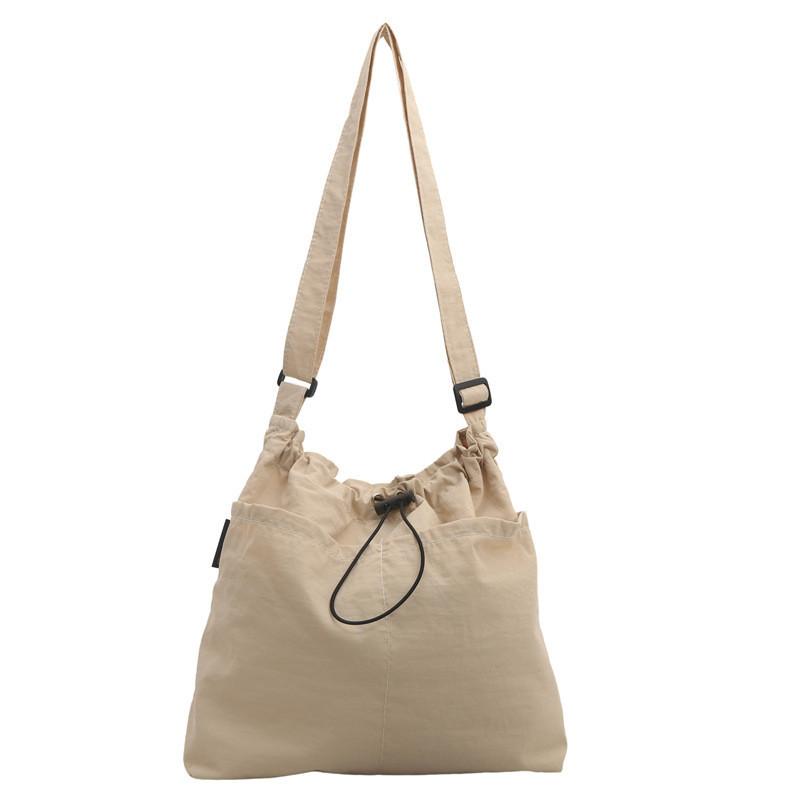 Stylish Street Trend Canvas Bucket Bag For Women 2024 Fashionable Large Capacity