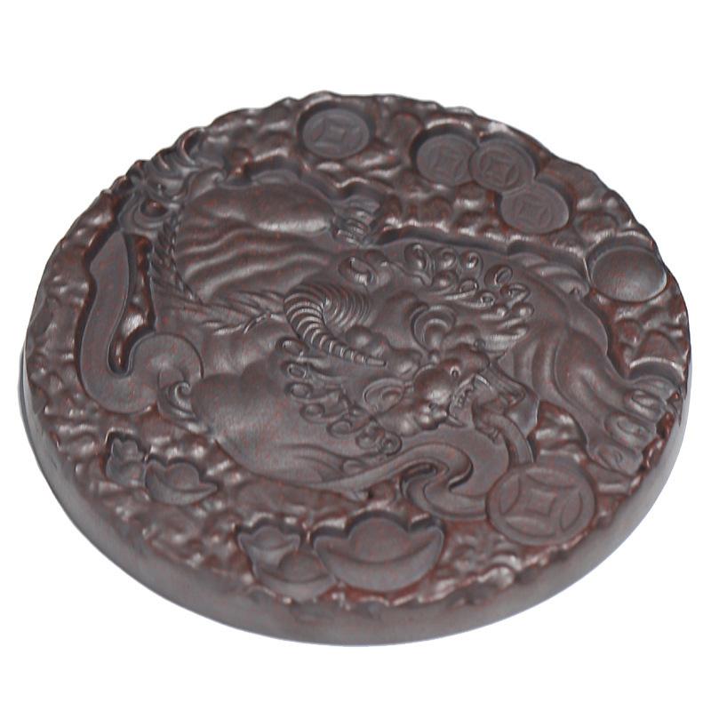 

Чайный поднос из фиолетовой глины Исин, сырая руда, железо, красный дракон, песок, сухая платформа для замачивания, подставка для чайной посуды, чайная церемония кунг-фу