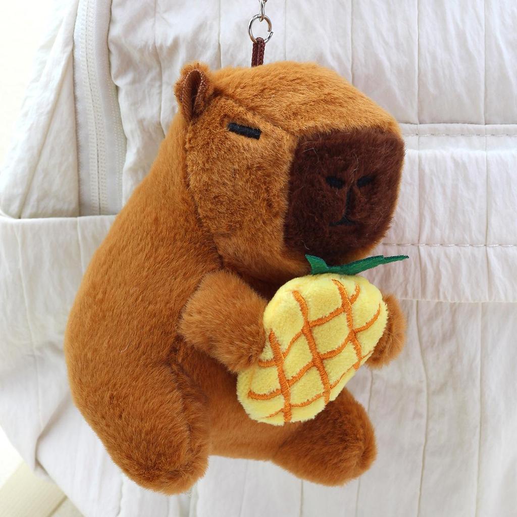 Capybara Plush Keychain: Cute Pull-out Toy & Internet Celebrity Pendant Charm