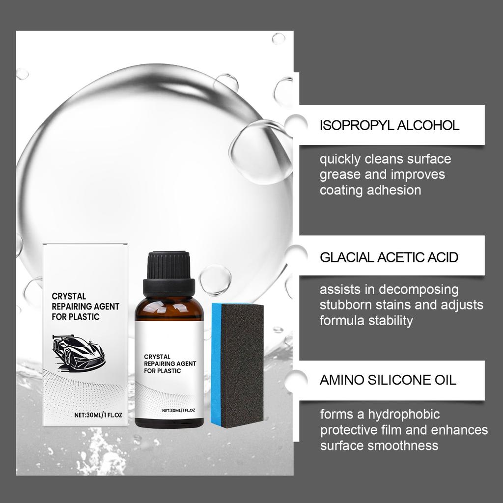 Automotive Plastic Coating Agent, Protective Coating Agent, Plastic Restoration, Gloss Maintenance, Automotive Coating Agent 30ml