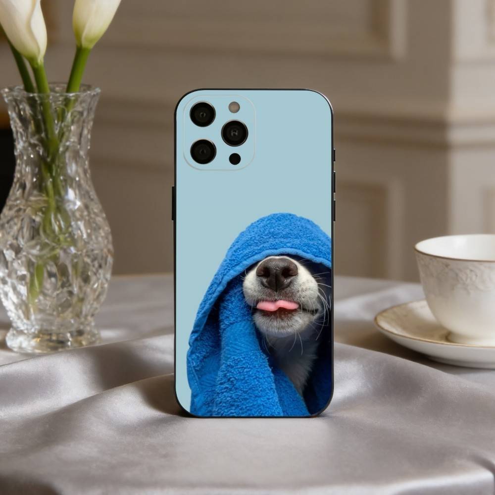 F-Funny A-Animal D-Dog-G Phone Case For iPhone 17,16,15,14,13,12,11 Plus,Pro Max,XS,Soft Silicone Black Cover