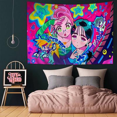 ALIEN STAGE Mizi Till Ivan Anime Colorful Tapestry Wall Hanging Bohemian Wall Tapestries Mandala Wall Art Decor