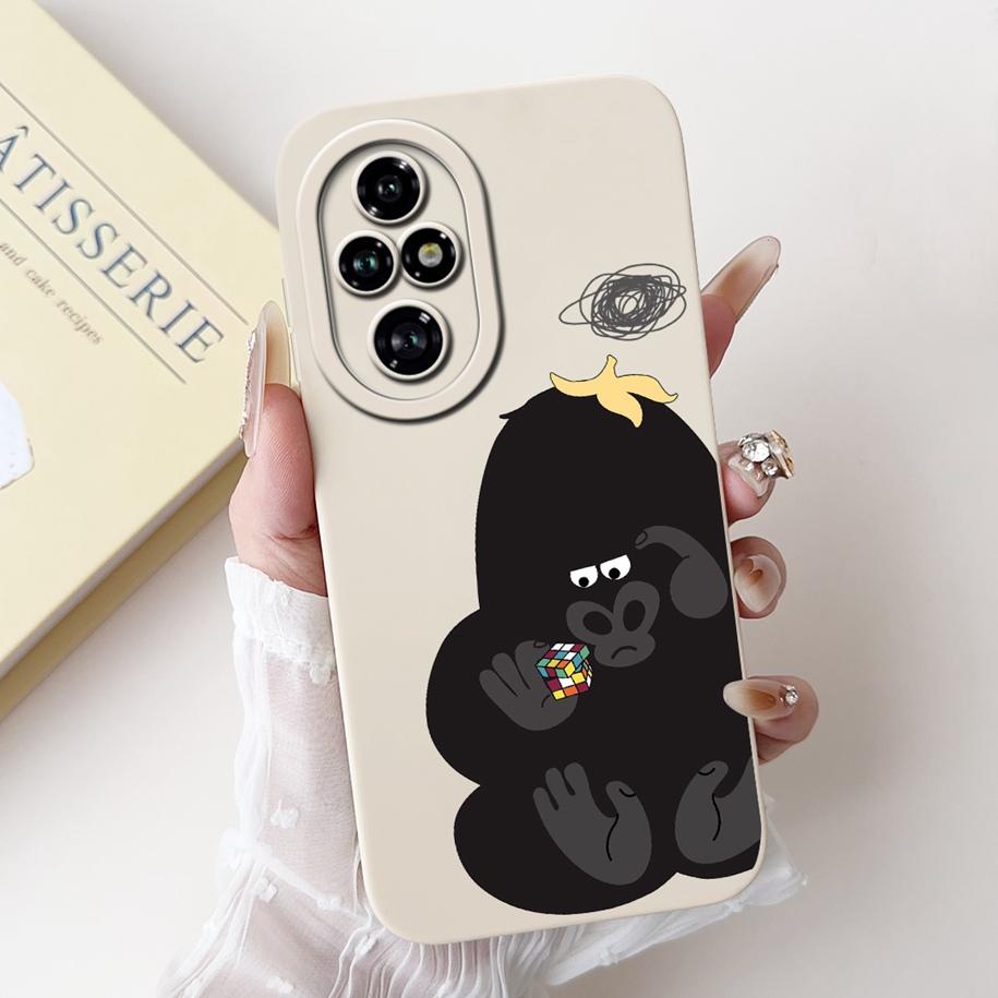 For Honor 200 Pro 5G Case ELP-AN00 Cover Cute Cartoon Panda Cat Shockproof Fundas For Honor200 Pro Bumper on Honor 200Pro Hoesje