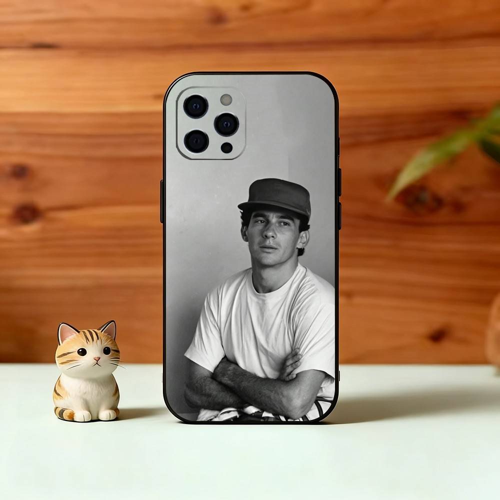 Racing Driver A-Ayrton S-Senna Phone Case For iPhone 17,16,15,14,13,12,11 Plus,Pro Max,XS,Soft Silicone Black Cover iPhone16e