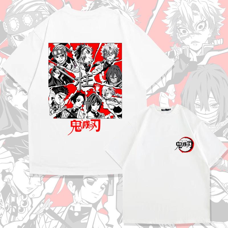 Demon Slayer Animation Derivatives Kamado Tanjirou Tshirt Printing Mens 2025 Summer Fashion Casual Oversized Streetwear