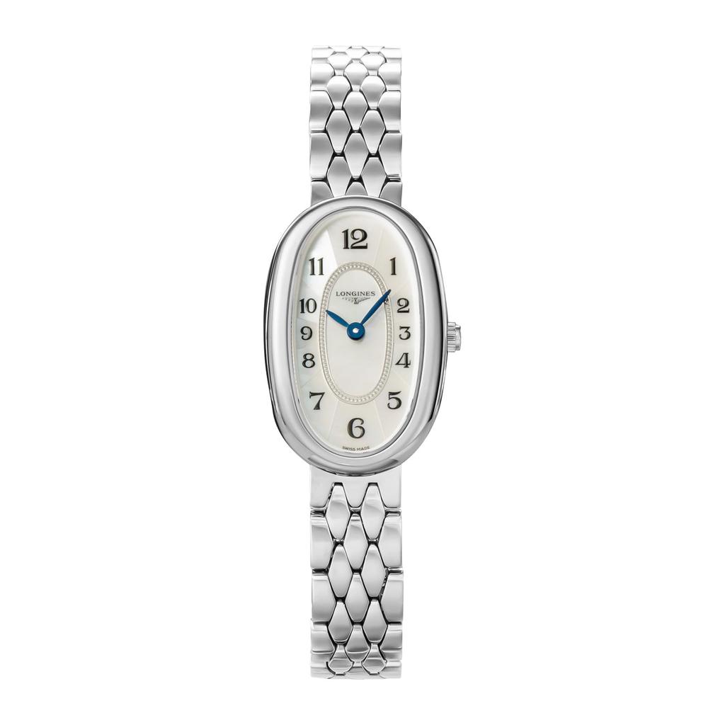 Longines Symphonette Quartz Water Sapphire White Pearl Stainless Women's Watch, Resistant, Crystal, Dial, Steel, Silver, L2.305.4.83.6 [Used]