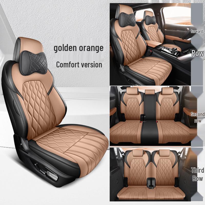 BYD Tang DM Full Leather Car Seat Cushion - Universal, All-Season, Seven-Seat Compatibility