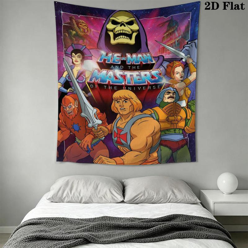 He Man Wall Tapestry Aesthetic Wall Hanging Printed Fabric Blanket Decorative Tapestries for Bedroom Living Room Home Decor