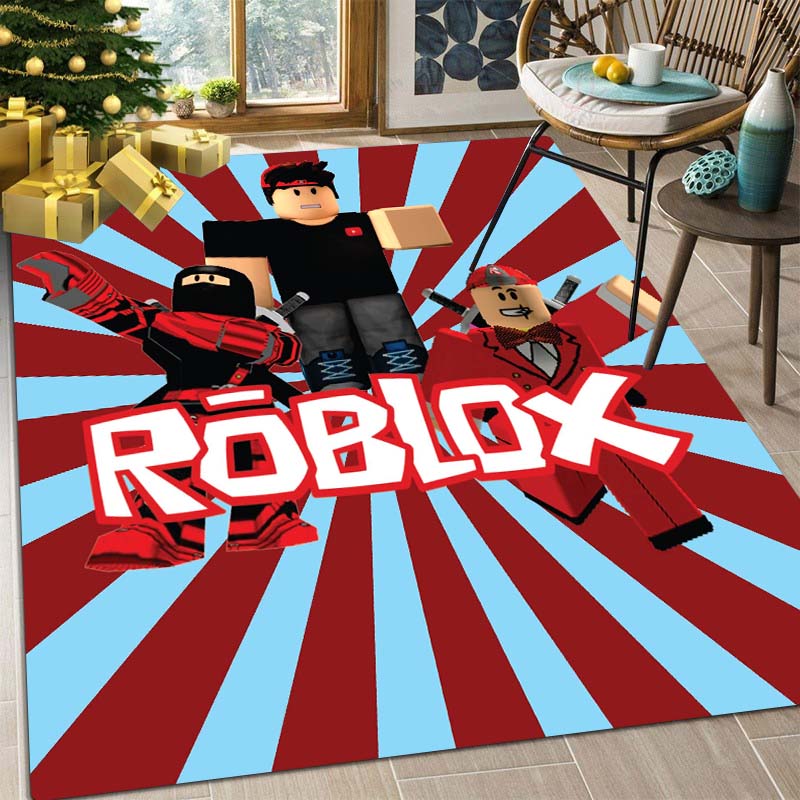 CustomizableCartoon R-Robloxs Play Mat for Playroom, Bedroom, Living Room, Sofa, Home Decor, Non-Slip Mat for Children s Area 60x90cm