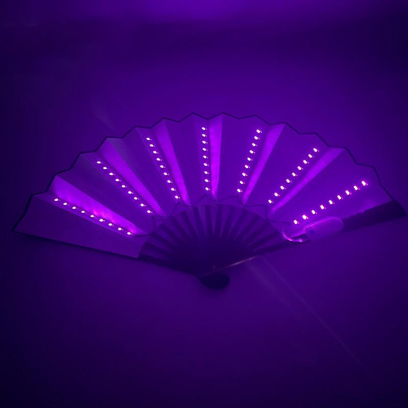 10-Inch LED Luminous Folding Dance & Disco Fan for Bodybuilding, Bars, and KTV Atmosphere
