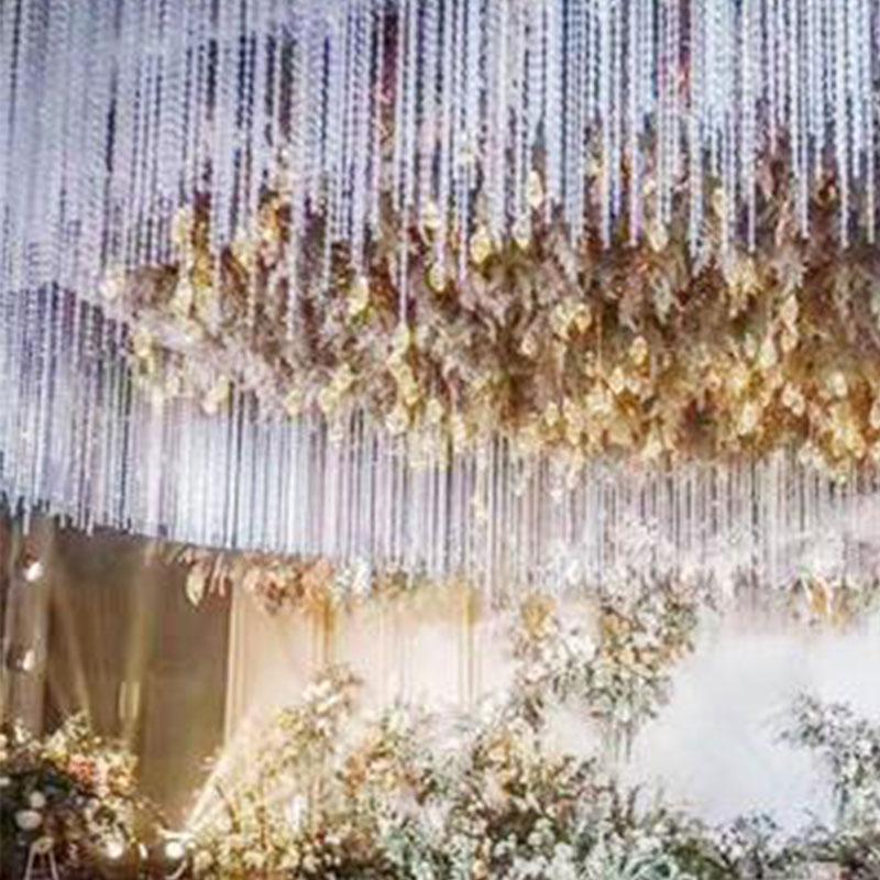 30/40/60m/1roll Imitation Pearl Fishing Line Chain Crystal Beads String Wedding Party Decoration DIY Christmas Tree Decor