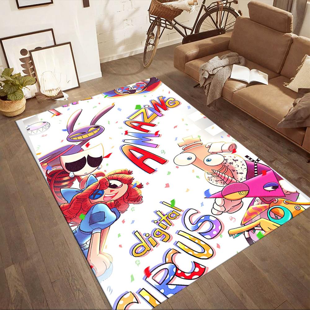 Digital Circus Carpet Design For Game Room Dormitory Outdoor Bedrooms Antislip Rug Decorate Offices Wedding Party Gift