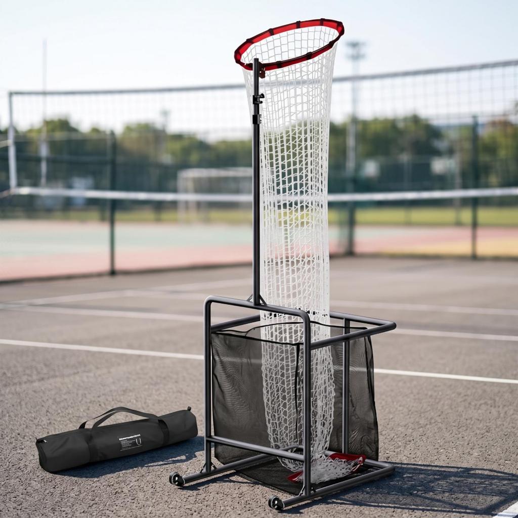 Volleyball Setter Target with Hoop Adjustable Height for Backyard