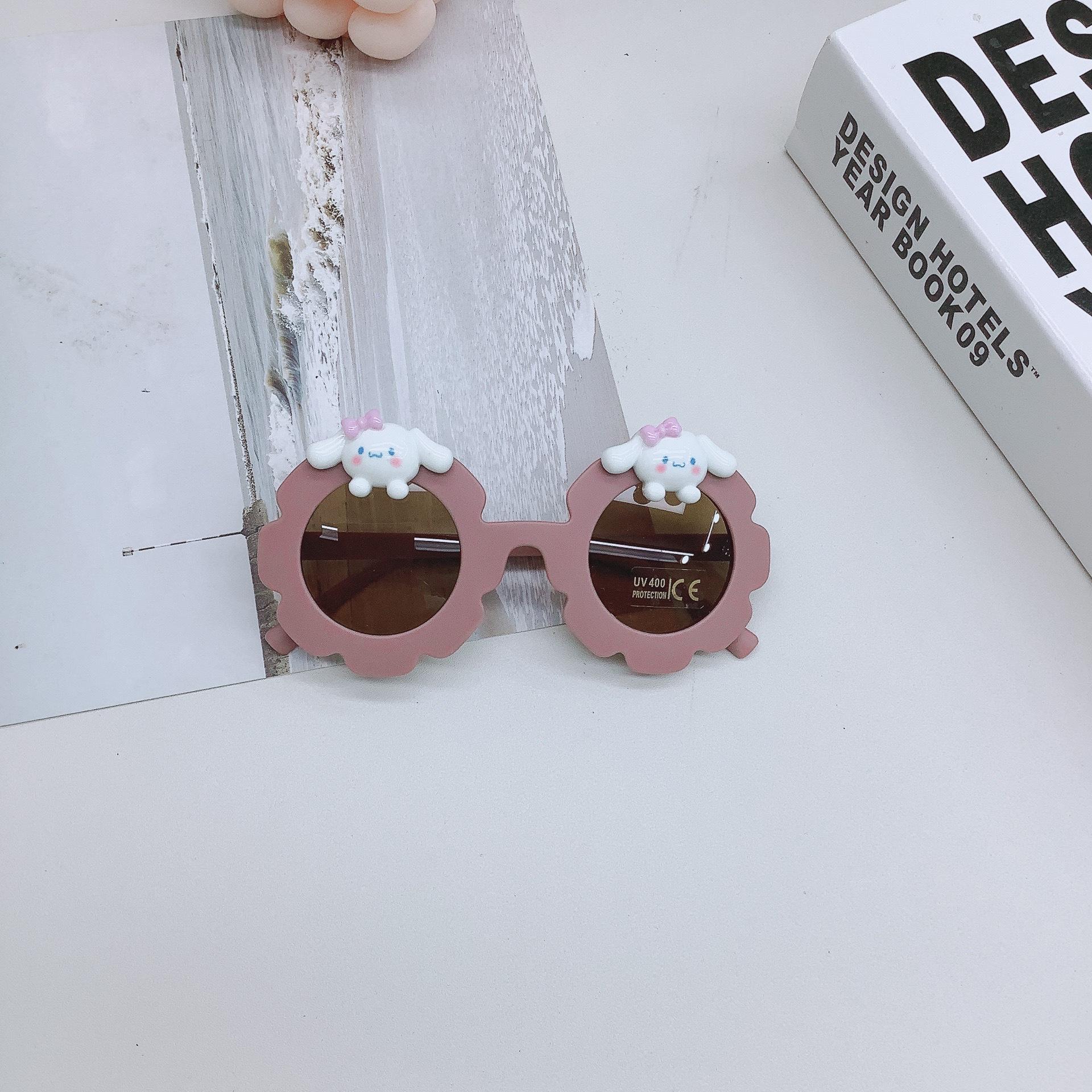 

Модные детские солнцезащитные очки, матовые, конфетного цвета, очки для девочек, форма подсолнуха, милые, ветряные, детские солнцезащитные очки Tide