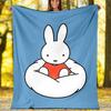 1pc Miffy4 Theme Blanket - Digital Print, Polyester, Cozy for All Seasons, Perfect for Outdoor, Camping, and Travel