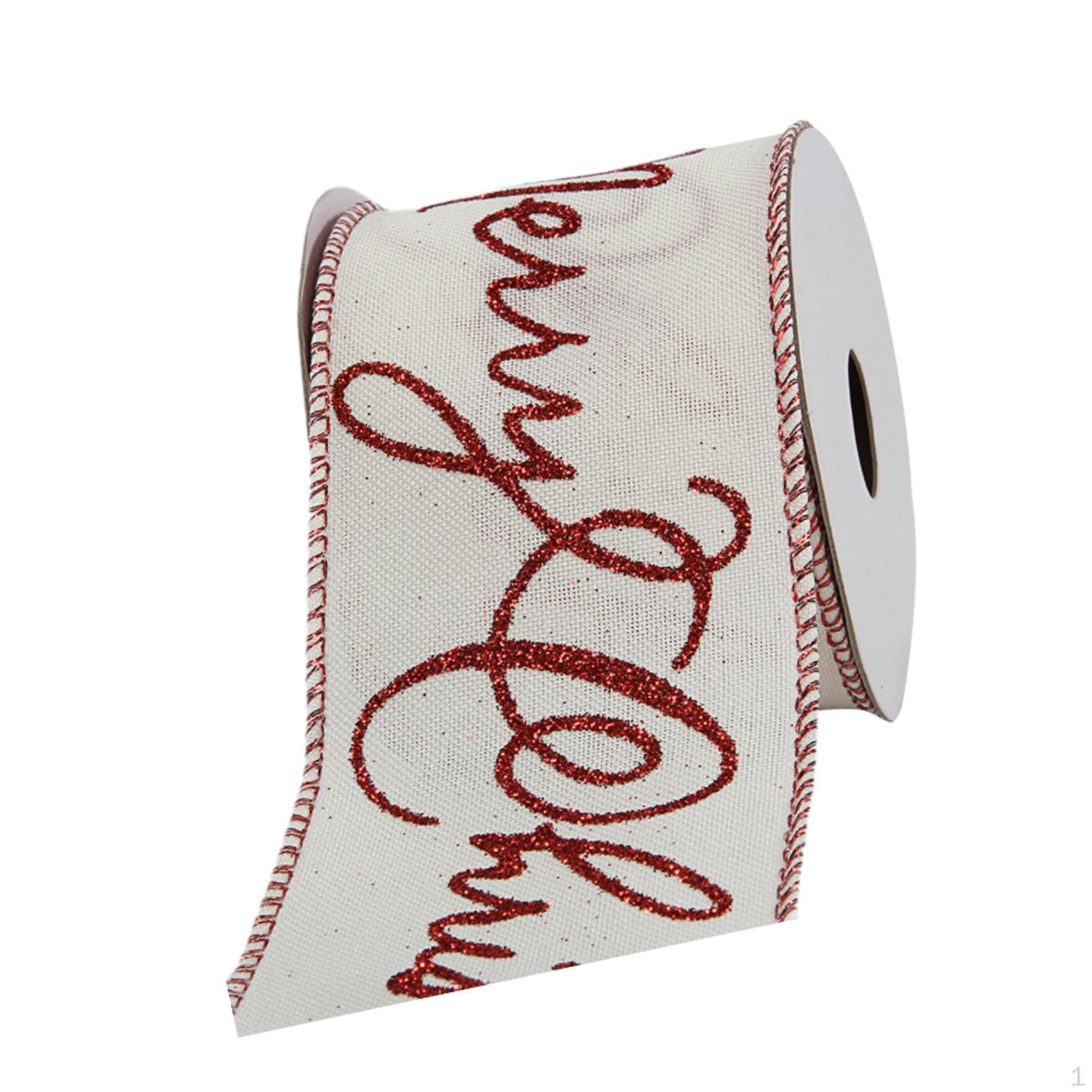 

Рождественская лента для поделок и упаковки подарков 50 ярдов 2,5 дюйма Letter