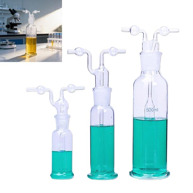 Doppelkolben-Glas-Gasabsorptionsflasche Temperaturbeständig Für Laborversuche