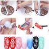 Nail Stamping Plates Set Silicone Sponge Brush Polish Transfer Stencils Flower Butterfly Geometry Template Nail Tool