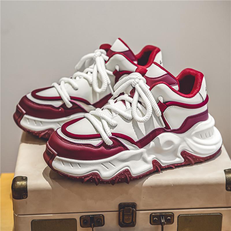 

Fashion Men s Casual Shoes Anti-slip Trendy All-match Outdoor Shoe Wear-resistant Mens Hiking Shoes for Men Tenis Casual Sneakers 44 красный