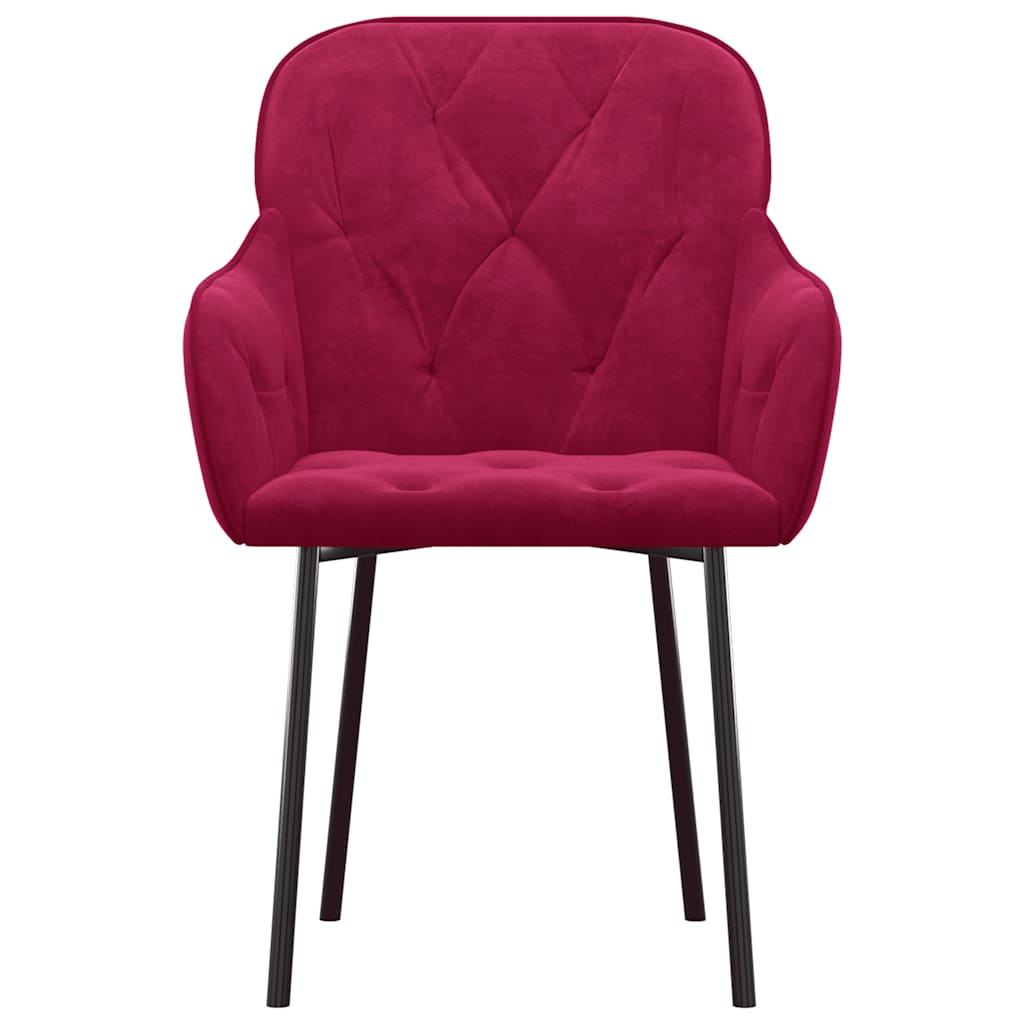 Dining Chairs 2 Pcs. Burgundy Velvet