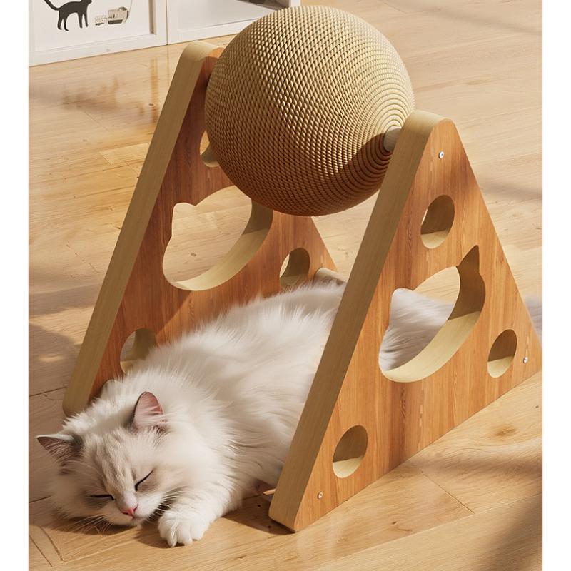 Cat Scratching Ball Toy Kitten Sisal Rope Ball Grinding Paws ToyDurableWear-resistant,no shedding chips  Cats Scratcher pet