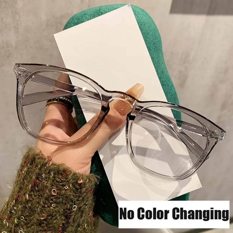 Men Women Vintage Photochromic Glasses Outdoor Discoloration Optical Spectacle Eyeglasses Blue Light Blocking Computer Glasses