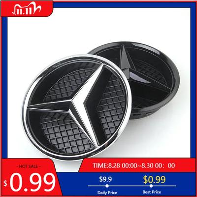 GLC GLB 3D Bilgrillemblem Stjärnbadge Frontgrilllogotyp För Mercedes Benz W204 W205 W213 X253 A B C E S CLA GLB GLC GLE GLS Acc