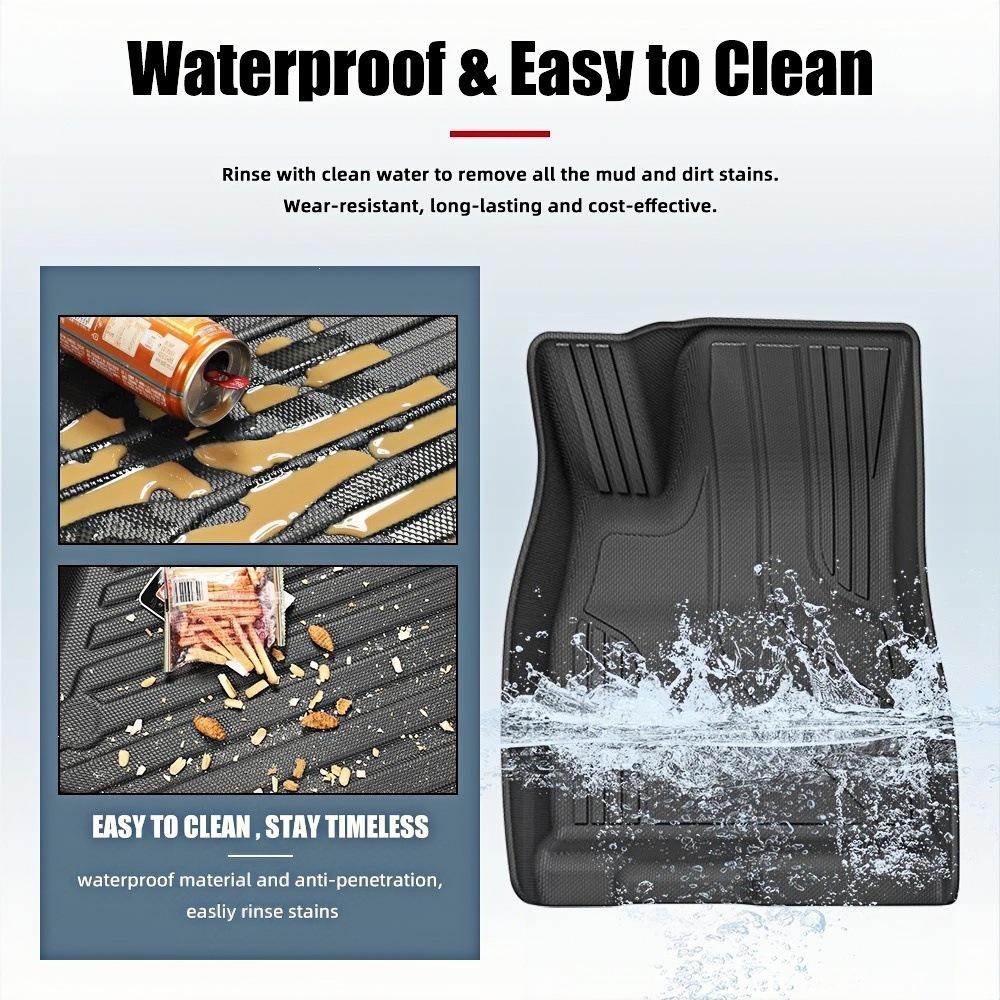 Affordable Floor Mats for Tesla Refresh Model Y/Y: Standard Front & Rear Trunk Mats