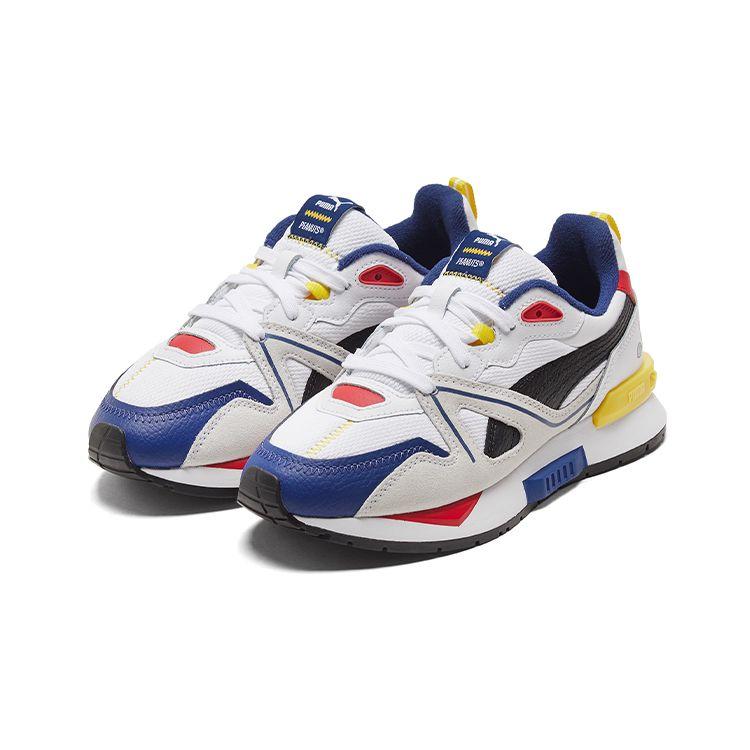 Puma Peanuts Mirage Mox Jr Snoopy Low Top Kinder Laufschuhe Kinder Laufschuhe Weiß Blau 375734-01